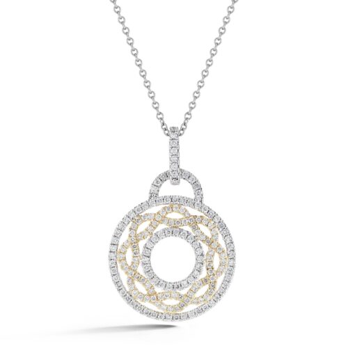 Open Pave Braided Circle Necklace