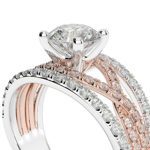 1.78 ctw Diamond Infinity 18k Two Tone Engagement Ring