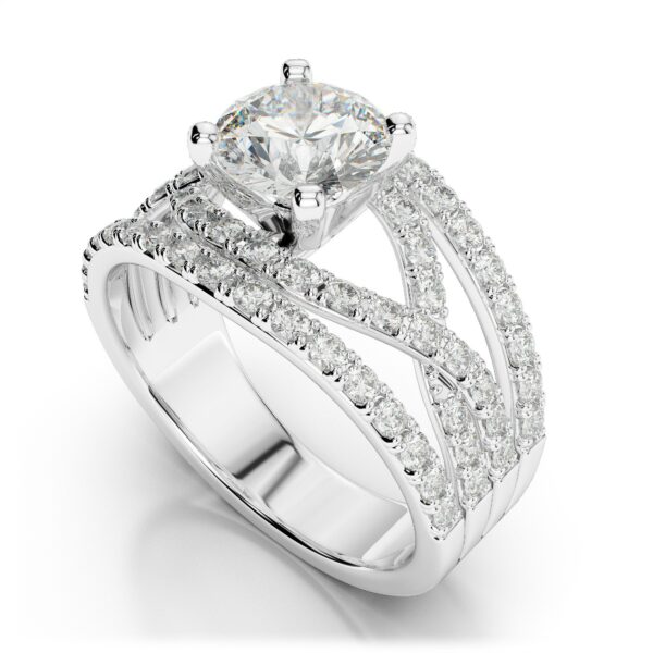1.78 ctw Diamond Infinity 18k Two Tone Engagement Ring