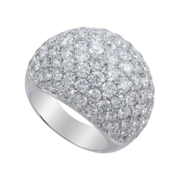 8.70 Carat Diamond Pave Dome Fashion Ring