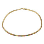 Rainbow Sapphire Choker Necklace 14.25"