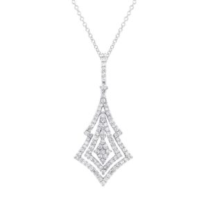 1.60 ct Diamond Necklace 18k White Gold