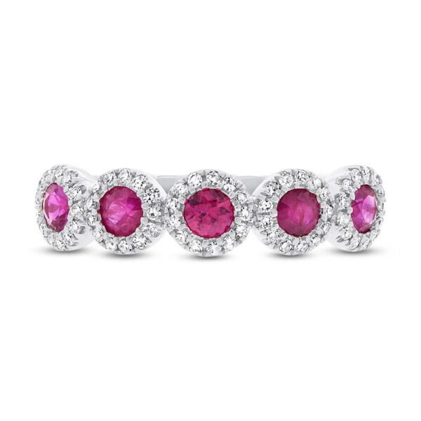 Ruby & Diamond Wedding Band