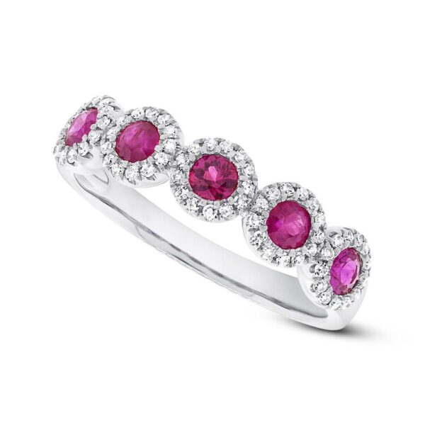 Ruby & Diamond Wedding Band