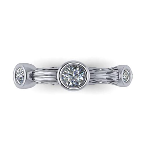 Diamond Bezel Twig Ring