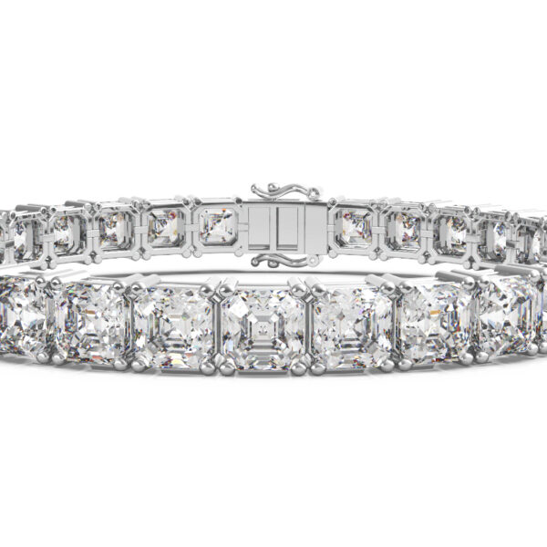 30 Carat Asscher Diamond Tennis Bracelet