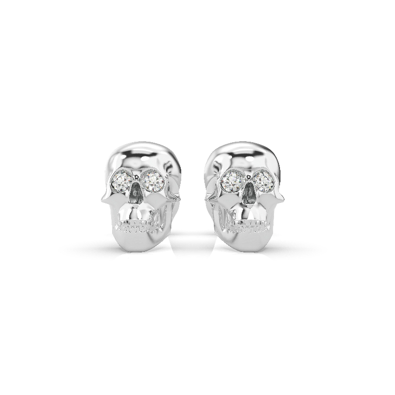 Diamond Skull Stud Earrings - Raven Fine Jewelers