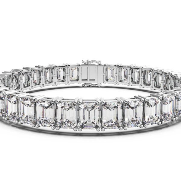 33 Carat Emerald Diamond Tennis Bracelet