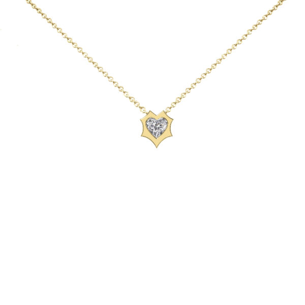 Heart Diamond Enchanted Solitaire Pendant