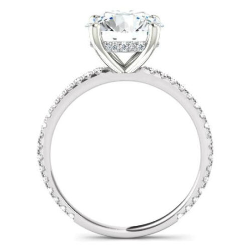 1.30 Carat Round Diamond & Hidden Halo Engagement Ring