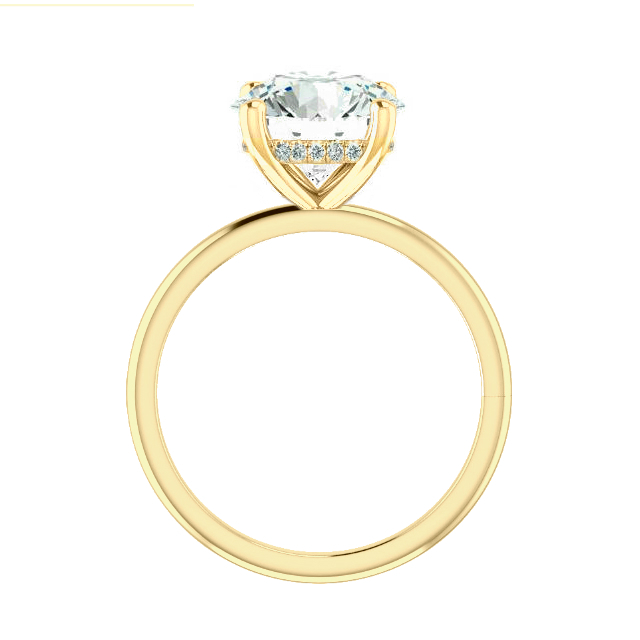 Oval solitaire on sale hidden halo