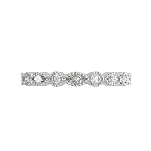Marquise & Round Bright Cut Band