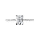 1.00 Carat Radiant Diamond & Hidden Halo Engagement Ring