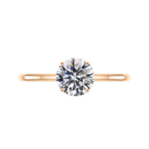 2 Carat Round Forever One Moissanite Rose Gold Solitaire