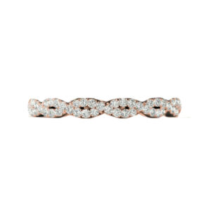 1.50 Carat Emerald Cut Forever One Moissanite & Diamond Halo Ring and Rose Gold Diamond Infinity Eternity Band