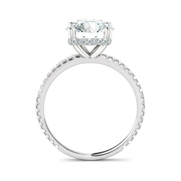 2.50 Carat Oval Diamond & Hidden Halo Engagement Ring