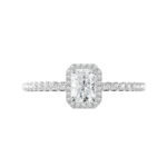 0.80 Carat Radiant Diamond & Halo Engagement Ring
