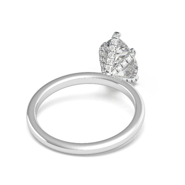 1.50 Carat Pear Moissanite & Diamond Prongs Solitaire Ring