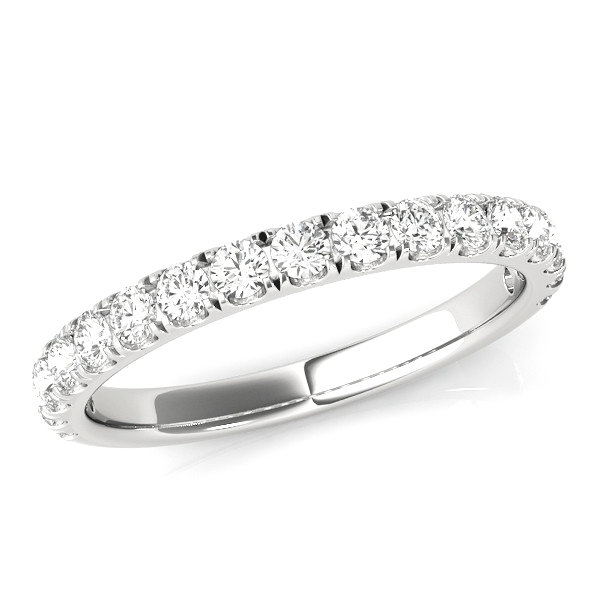 2 Carat Round Harro Moissanite & 2.7mm Diamond Band Engagment Ring Wedding Set