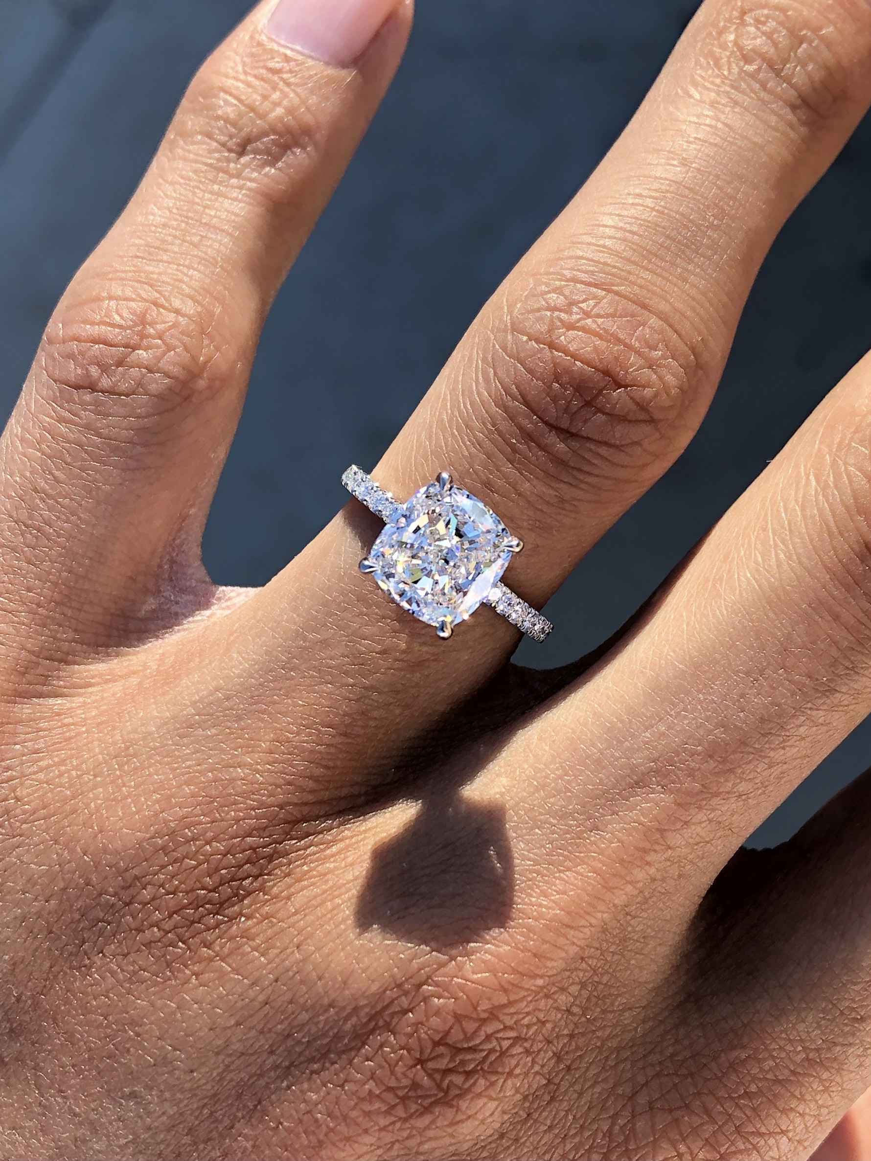 Buy Diamond Engagement Ring, 3 Carat Diamond Ring, White Gold Ring,  Engagement Gift for Her, Diamond Gold Ring, Engagement, Big Diamond Stone  Online in India - Etsy