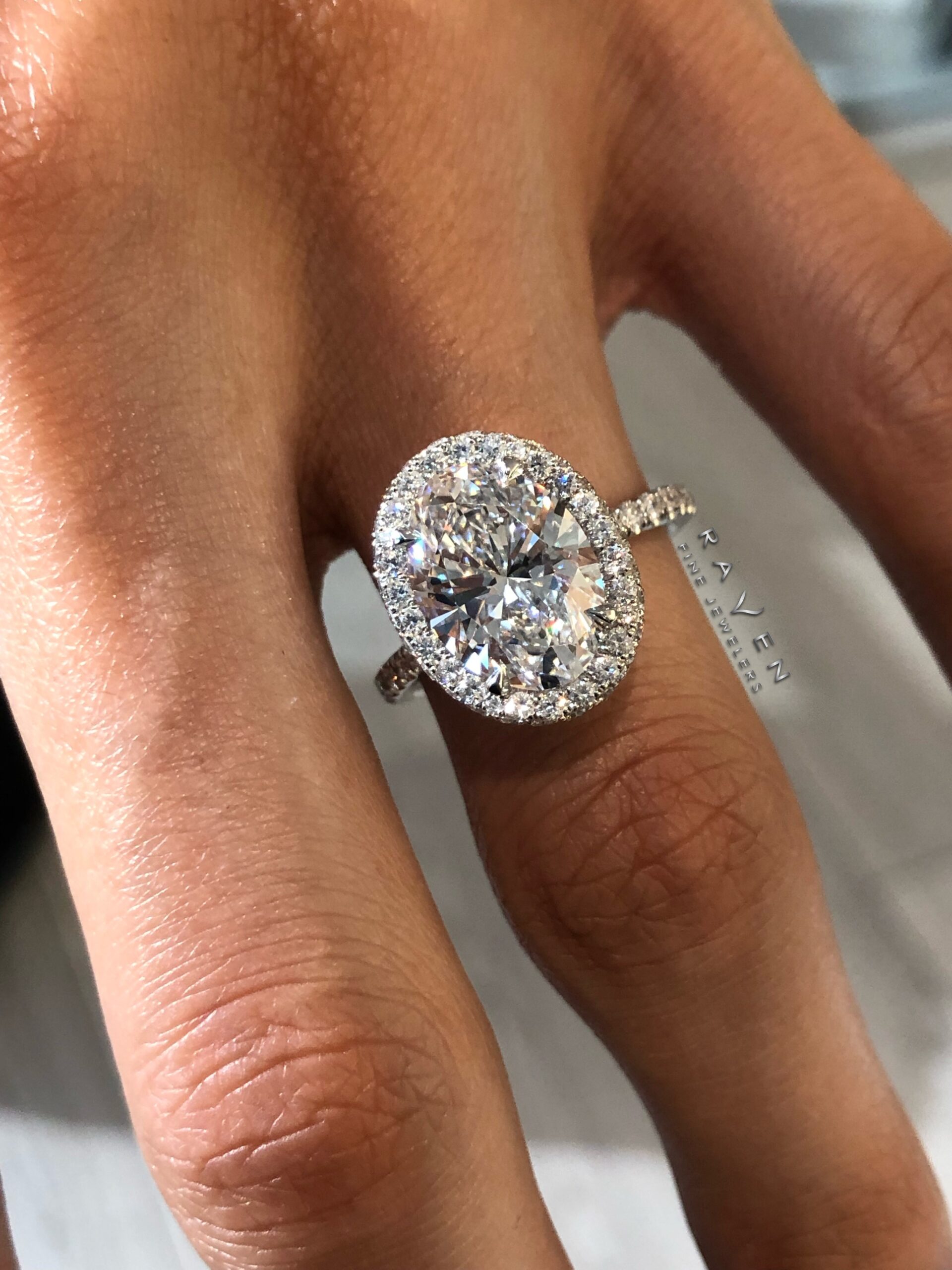 4 Carat Round Lab Created Diamond Engagement Ring at Diamo