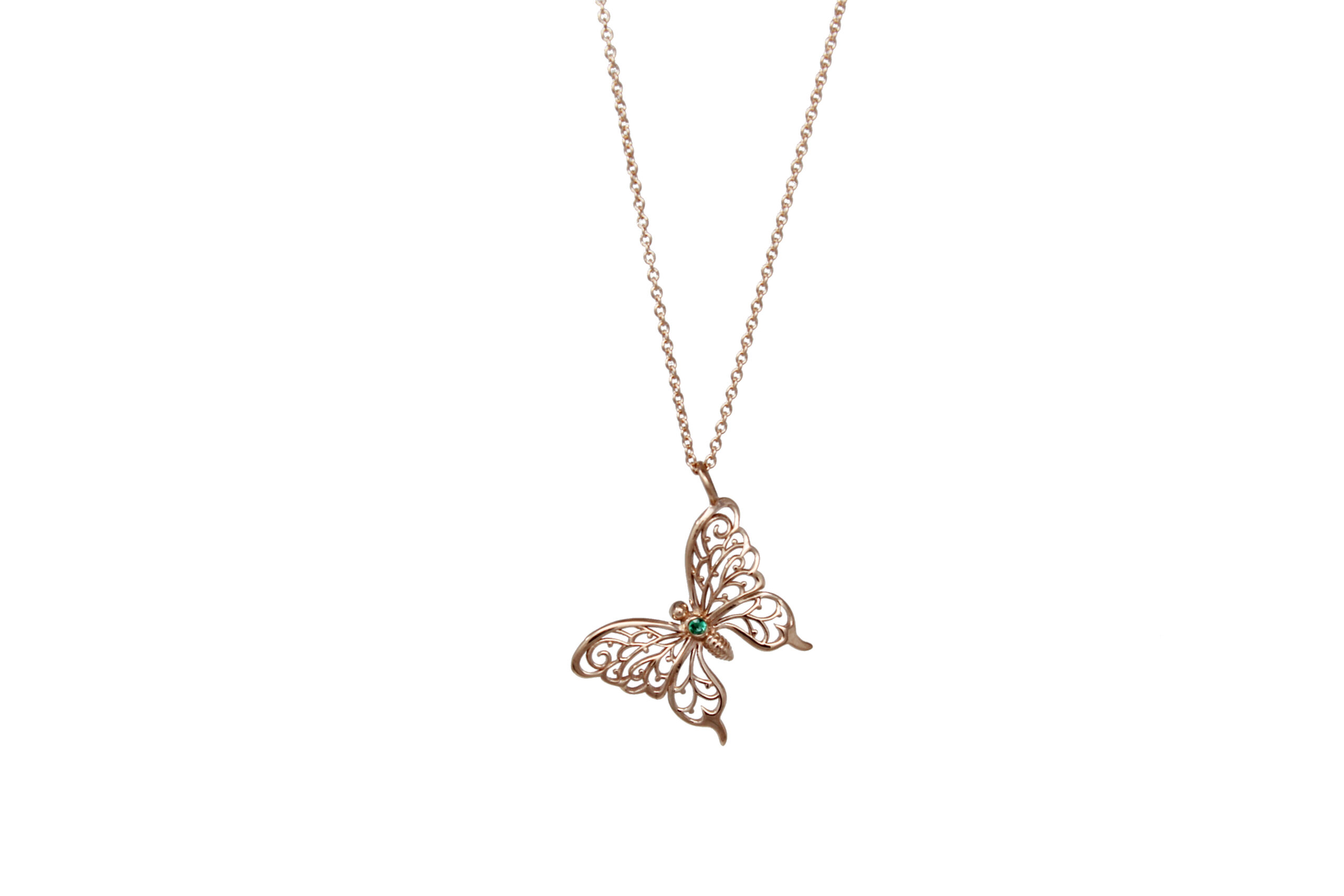 Squeak Fjern Serena EB Healing Wings Butterfly Diamond Necklace