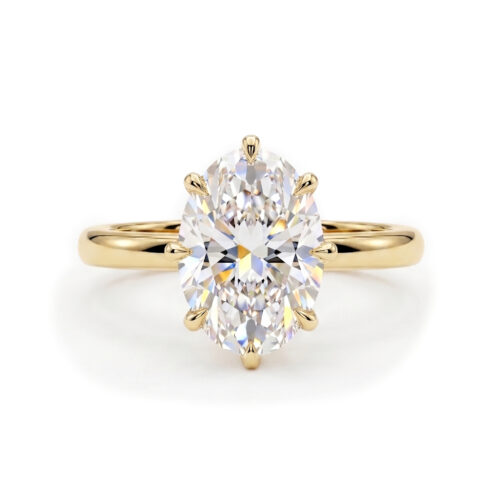 3 Carat Oval Lab Diamond Eight Prong Solitaire