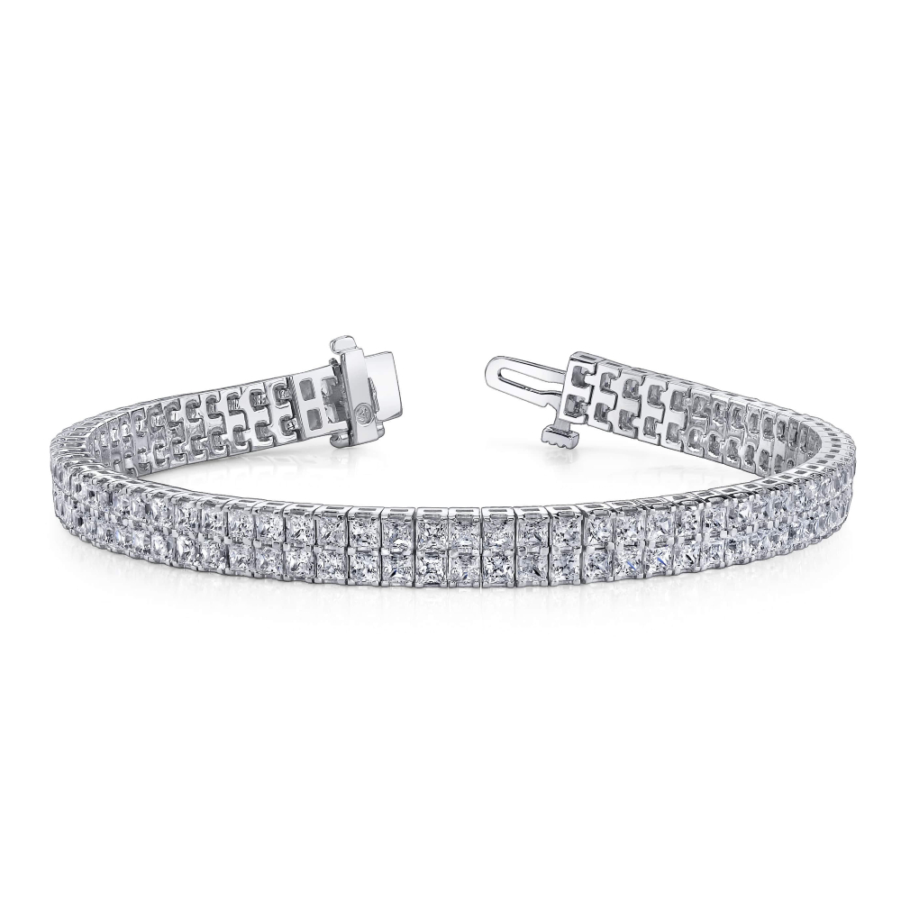 Amazon.com: VIR JEWELS 4 cttw SI2-I1 Princess Diamond Tennis Bracelet 14K  White Gold 7 Inches Square: Clothing, Shoes & Jewelry