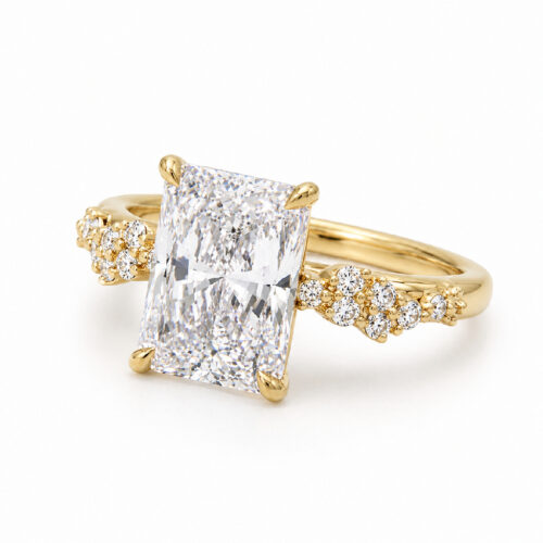 4 Carat Radiant Lab Diamond Stardust Ring